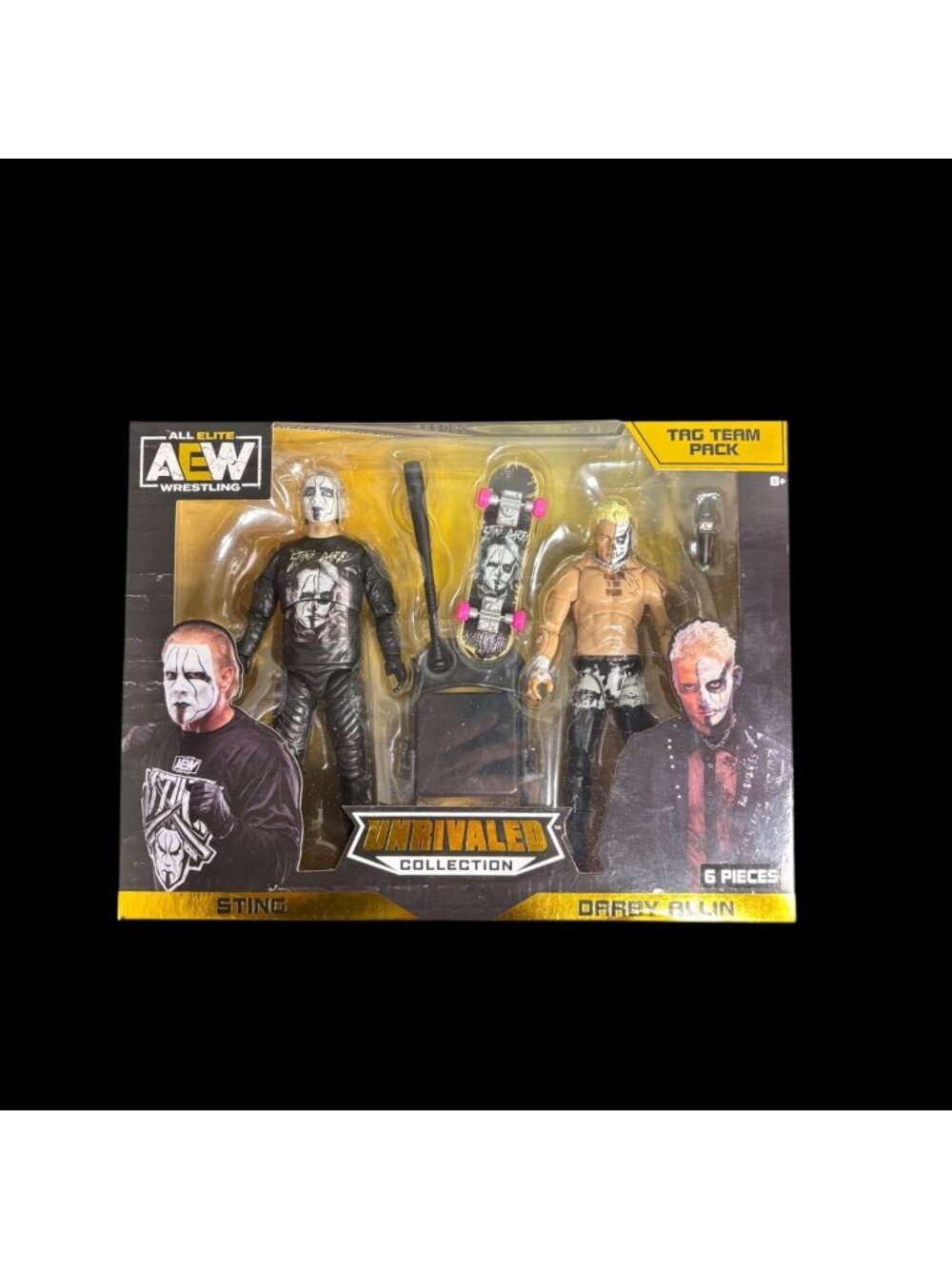 AEW Darby Allin & Sting Unrivaled Collection 6‑Piece Action Figure Set